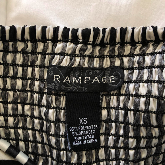 Rampage Black and White Striped Peplum Top - Picture 6 of 6